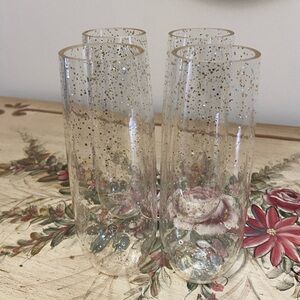 NWOT Plastic Glitter Glasses